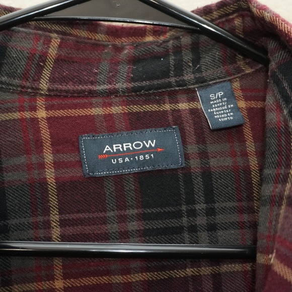 Arrow Men Flannel Shirt Button Down Small - Picture 2 of 4